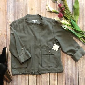 Halogen lightweight olive Nordstrom jacket pristine small